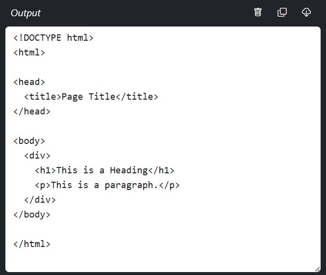 Beautify HTML Code